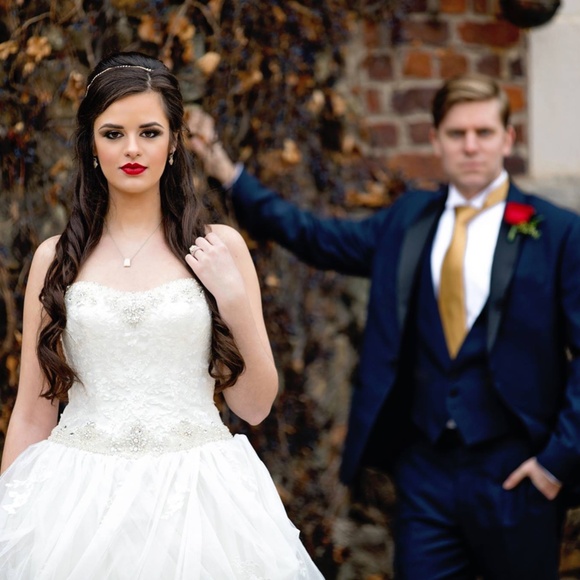 Alfred Angelo Disney Belle 254 Princess Wedding Dress Size 18W - Ivory/Silver - Picture 5 of 5